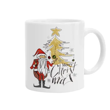 Santa Claus gold, Κούπα, κεραμική, 330ml