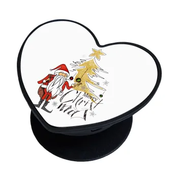 Santa Claus gold, Phone Holders Stand  καρδιά Μαύρο Βάση Στήριξης Κινητού στο Χέρι