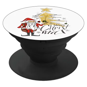 Santa Claus gold, Phone Holders Stand  Μαύρο Βάση Στήριξης Κινητού στο Χέρι