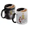 Color changing magic Mug, ceramic, 330ml when adding hot liquid inside, the black colour desappears (1 pcs)