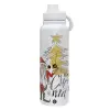 1L Stainless Steel Thermal Bottle with Phone Holder & Double Wall Insulation
