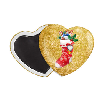 Xmas boot, Μαγνητάκι καρδιά (57x52mm)