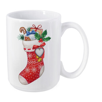 Xmas boot, Κούπα Mega, κεραμική, 450ml