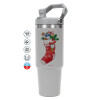 ΓΚΡΙ χρώματος Θερμός Ανοξείδωτο 890ml (30oz) με χερούλι