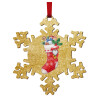 Christmas ornament wooden snowflake 9cm