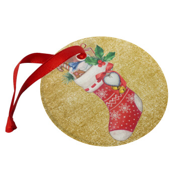 Xmas boot, Christmas ornament glass 9cm