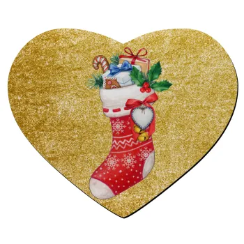 Xmas boot, Mousepad καρδιά 23x20cm