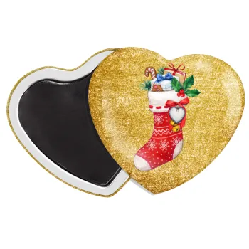 Xmas boot, Μαγνητάκι καρδιά (57x52mm)
