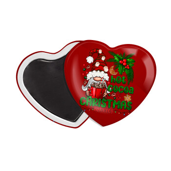 Hot cocoa and Christmas movies, Μαγνητάκι καρδιά (57x52mm)