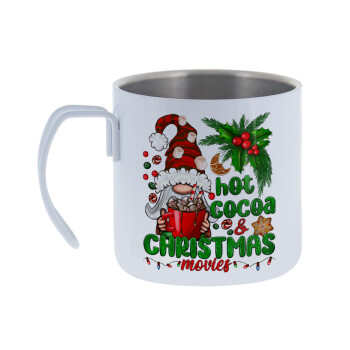 Hot cocoa and Christmas movies, Mug Stainless steel double wall 400ml