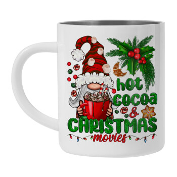 Hot cocoa and Christmas movies, Mug Stainless steel double wall 300ml