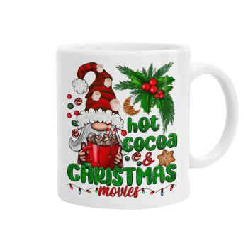 Hot cocoa and Christmas movies, Ceramic coffee mug, 330ml (1pcs)