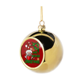 Hot cocoa and Christmas movies, Χριστουγεννιάτικη μπάλα δένδρου Χρυσή 8cm