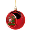 Hot cocoa and Christmas movies, Χριστουγεννιάτικη μπάλα δένδρου Κόκκινη 8cm