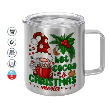 Hot cocoa and Christmas movies, Mug Stainless steel double wall 300ml