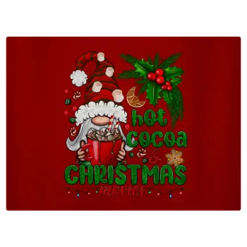 Hot cocoa and Christmas movies, Επιφάνεια κοπής γυάλινη (38x28cm)
