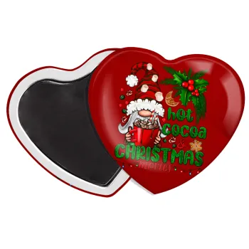 Hot cocoa and Christmas movies, Μαγνητάκι καρδιά (57x52mm)