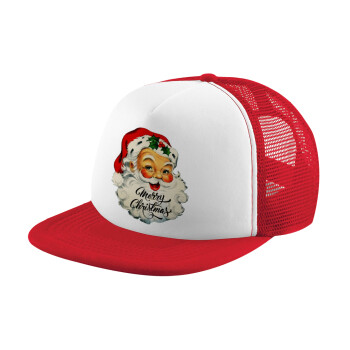 Santa vintage, Καπέλο Soft Trucker με Δίχτυ Red/White 