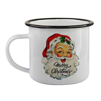 Santa vintage, Κούπα εμαγιέ με μαύρο χείλος 360ml