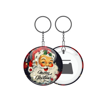 Santa vintage, Μπρελόκ μεταλλικό 5cm με ανοιχτήρι