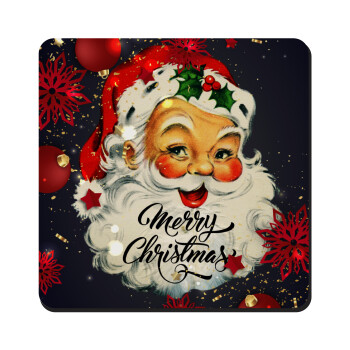 Santa vintage, Τετράγωνο μαγνητάκι ξύλινο 9x9cm