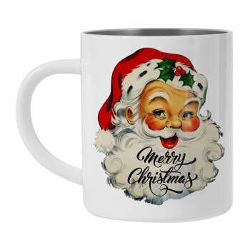 Santa vintage, Mug Stainless steel double wall 300ml