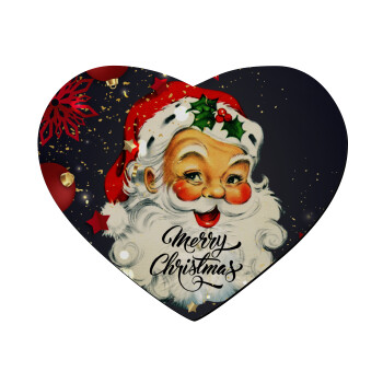 Santa vintage, Mousepad heart 23x20cm