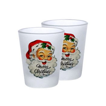 Santa vintage, Σφηνοπότηρα γυάλινα 45ml του πάγου (2 τεμάχια)