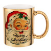 Mug ceramic, gold mirror, 330ml