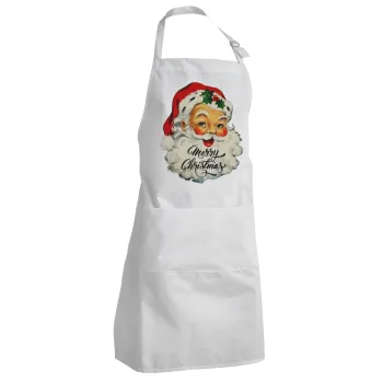 Santa vintage, Adult Chef Apron (with sliders and 2 pockets)