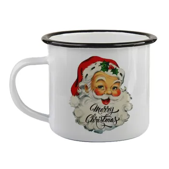 Santa vintage, Κούπα εμαγιέ με μαύρο χείλος 360ml