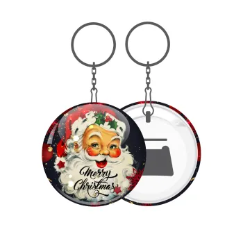 Santa vintage, Μπρελόκ μεταλλικό 5cm με ανοιχτήρι