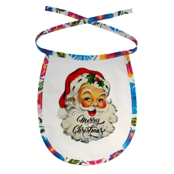 Santa vintage, Σαλιάρα μωρού αλέκιαστη με κορδόνι Χρωματιστή