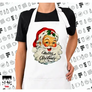 Santa vintage, Ποδιά μακριά Σεφ ολόσωμη με τσέπες white (ΕΝΗΛΙΚΩΝ)