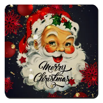 Santa vintage, Τετράγωνο μαγνητάκι ξύλινο 9x9cm