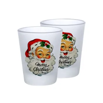 Santa vintage, Σφηνοπότηρα γυάλινα 45ml του πάγου (2 τεμάχια)