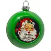 Στολίδι Χριστουγεννιάτικη μπάλα δένδρου Πράσινο 8cm