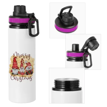 Xmas Elves, Μεταλλικό παγούρι νερού με καπάκι ασφαλείας, αλουμινίου 850ml