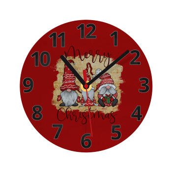 Xmas Elves, Ρολόι τοίχου γυάλινο (20cm)