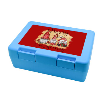 Xmas Elves, Children's cookie container LIGHT BLUE 185x128x65mm (BPA free plastic)