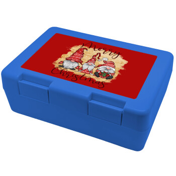 Xmas Elves, Children's cookie container BLUE 185x128x65mm (BPA free plastic)