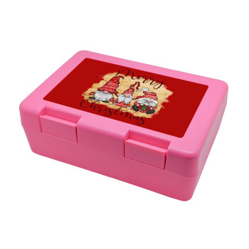 Xmas Elves, Children's cookie container PINK 185x128x65mm (BPA free plastic)