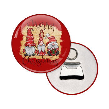 Xmas Elves, Μαγνητάκι και ανοιχτήρι μπύρας στρογγυλό διάστασης 5,9cm