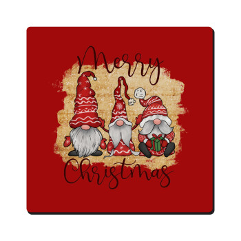 Xmas Elves, Τετράγωνο μαγνητάκι ξύλινο 6x6cm