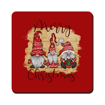 Xmas Elves, Τετράγωνο μαγνητάκι ξύλινο 9x9cm