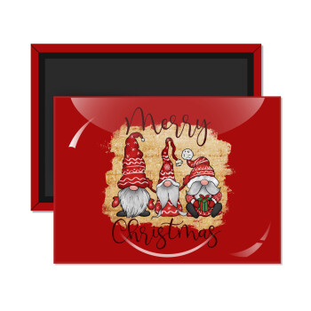 Xmas Elves, Ορθογώνιο μαγνητάκι ψυγείου διάστασης 9x6cm