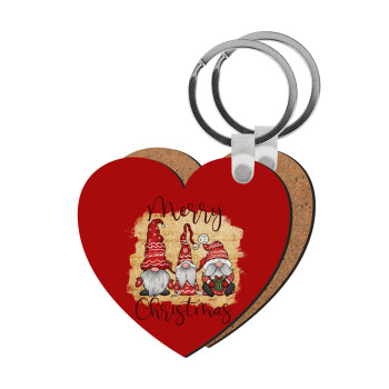 Xmas Elves, Μπρελόκ Ξύλινο καρδιά MDF