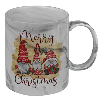 Xmas Elves, Mug ceramic marble style, 330ml