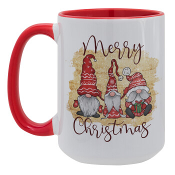 Xmas Elves, Κούπα Mega 15oz, κεραμική Κόκκινη, 450ml