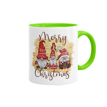 Xmas Elves, Mug colored light green, ceramic, 330ml